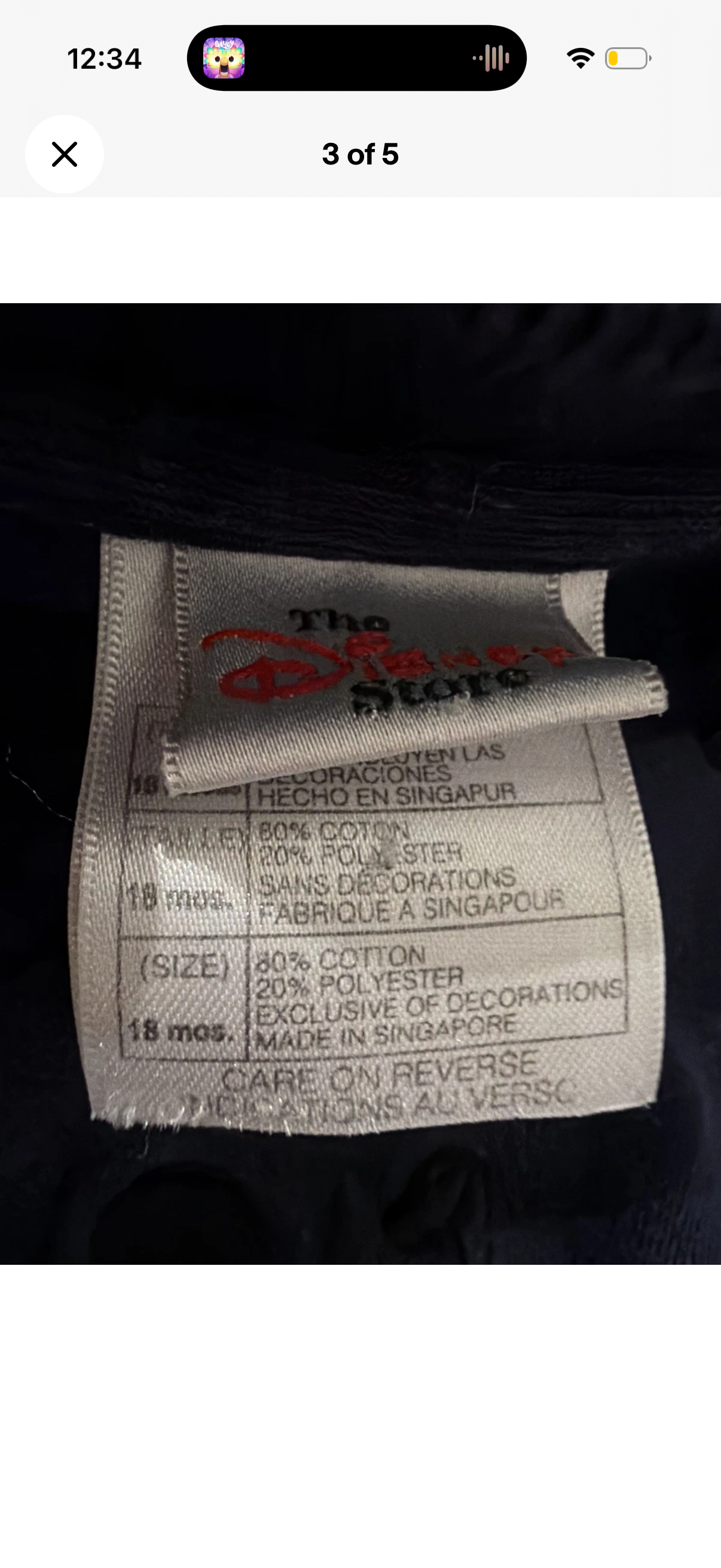 Vintage Disney Store Mickey Mouse Pluto Sweatshirt Romper 18 Months