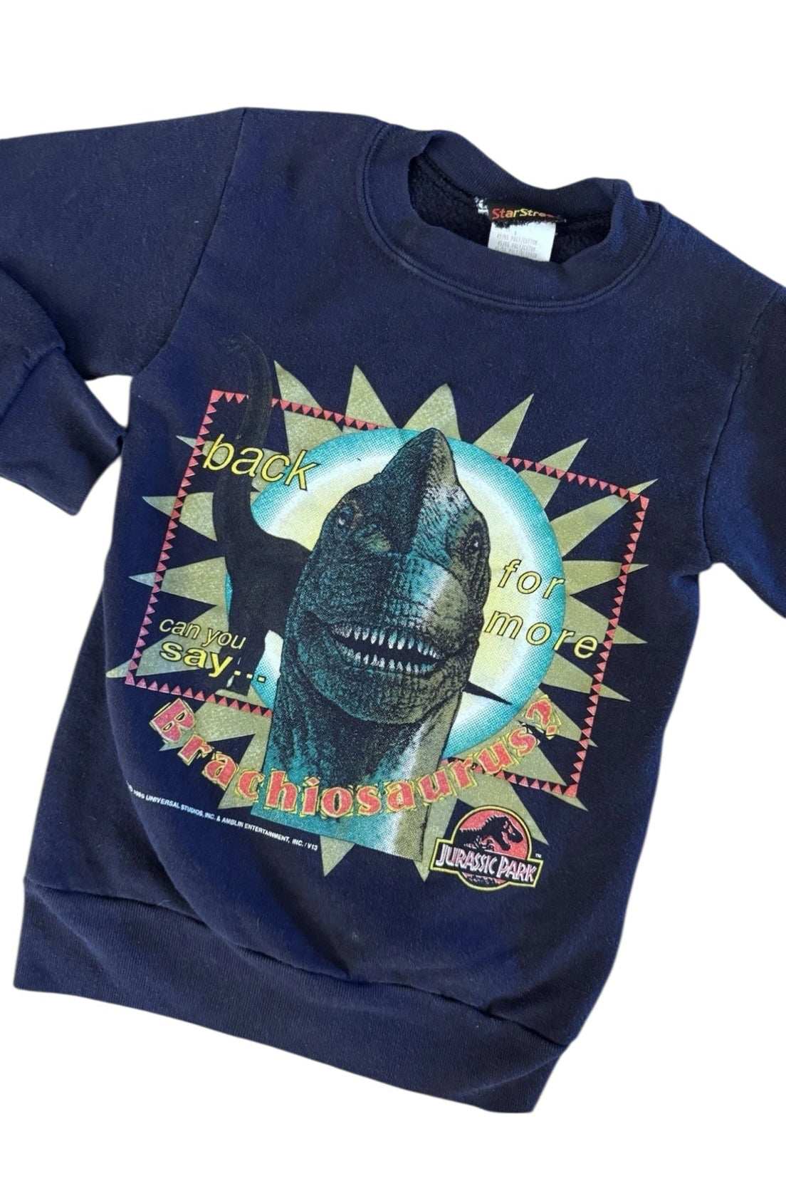 VINTAGE Jurassic Park Dinosaur SWEATSHIRT *RARE* Movie Promo Kids S