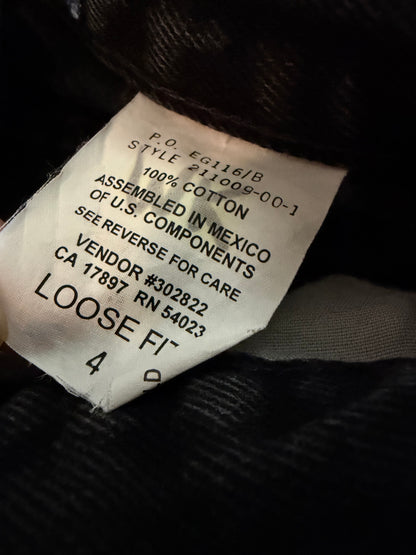 GAP Blue Jeans Loose Fit in Black Wash Size 4 *Rare Factory Flip*
