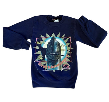 VINTAGE Jurassic Park Dinosaur SWEATSHIRT *RARE* Movie Promo Kids S