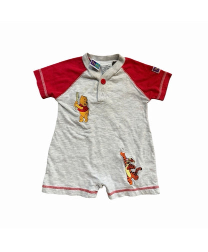 Vintage Y2K 90s Disney Winnie The Pooh Romper 9M Embroidered Tigger Pooh
