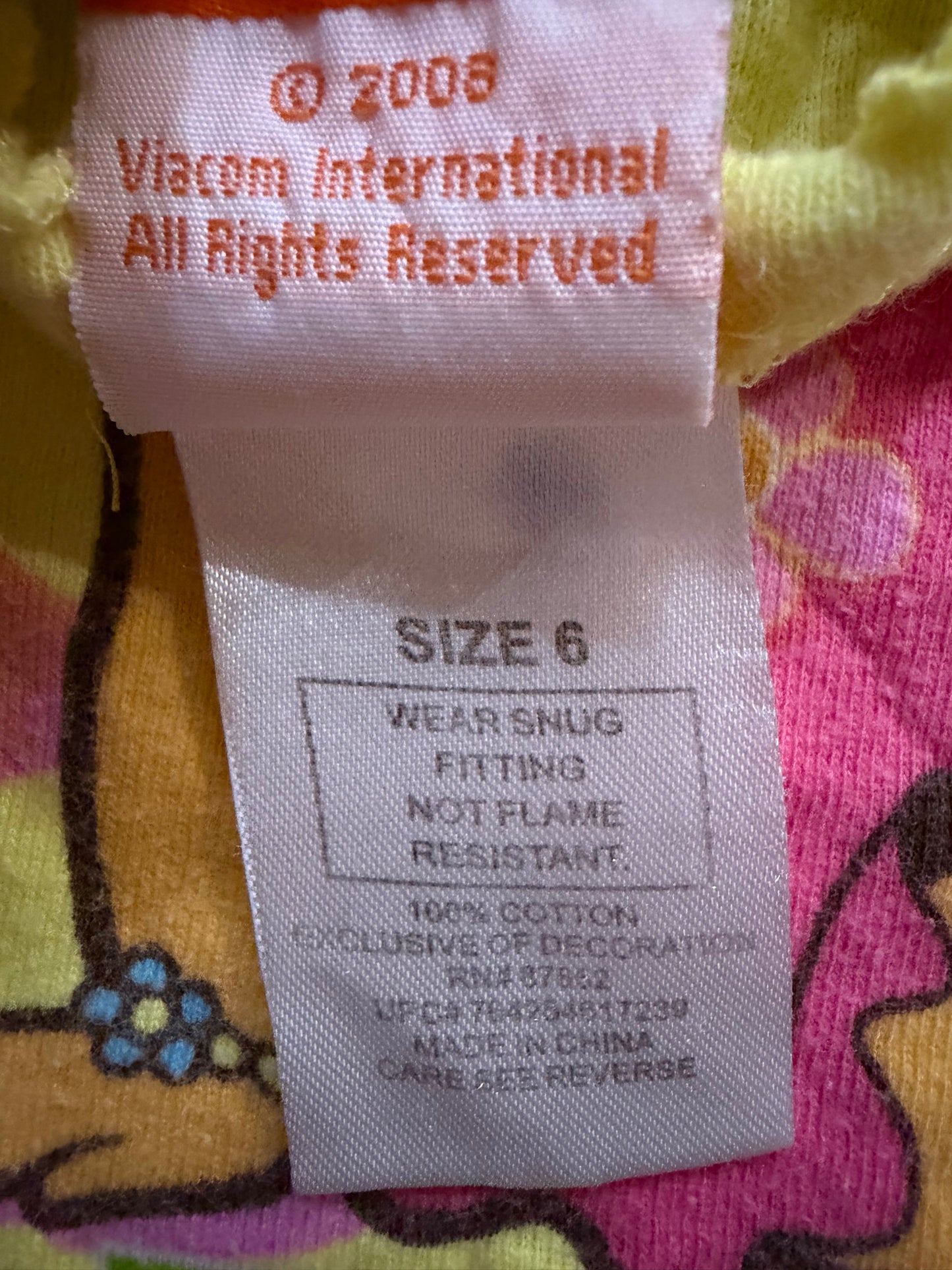 Vintage Y2K 2008 Dora the Explorer PJ Top