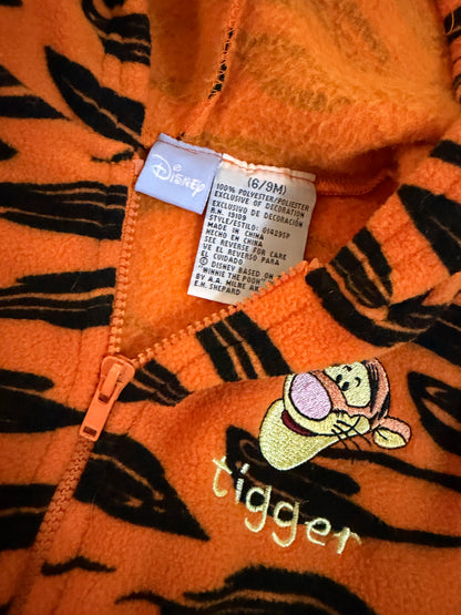 NWT Vintage Disney Tigger Tiger-Stripe Fleece Hoodie & Pants Set — 6/9M